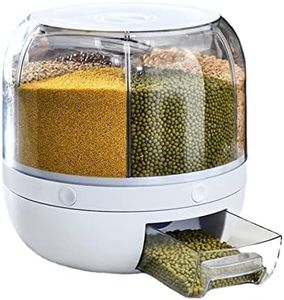 Glomora Dispenser Rotante per Cereali, Contenitore di Stoccaggio a 360° Contenitore per Alimenti Sigillato per Riso, Cibo Secco E Frutta - Organizzatore da Cucina per La Casa(Small)