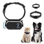 Cat Collar Camera, HD 1080P Pet Camera Collar, 120° Wide Angle Dog Collar, Mini Sport Action Camera, Portable Body Cam for Video Records, Cats, Dogs, Outdoor, Inoor (Black)