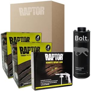2 x PINTURA RAPTOR 2K KIT NEGRO 4 LT + PISTOLA ESTANDAR + DISOLVENTE LIMPIEZA