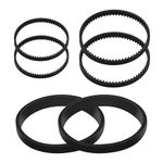 Vacuum Belt Set for Bissell ProHeat 2X Revolution Pet Pro Carpet Cleaner, Fits Models 1986, 1964, 2007, 2007P Series, Replace Parts 1611129, 1611130 & 1606428 (2-Set)