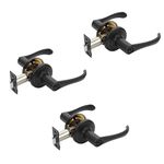 Dynasty Hardware VAI-30-12P Vail Lever Privacy Door Lock Set, Aged Oil Rubbed Bronze, Contractor Pack (3 Pack)