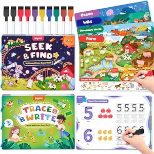 JoyCat Preschool Learning Activities Set (2-Pack) – Seek & Find Game Books and Letters Numbers Handwriting Practice Tracing Workbooks for Toddlers & Kids, Birthday Gifts for Girls and Boys Ages 3-5