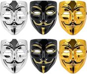 6pcs Halloween Mask V for Vendetta Hacker Mask Party Cosplay Masquerade