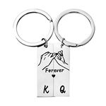 Romantic Couples Gift Matching Keychain King and Queen Forever Love Gifts for Girlfriend Boyfriend Y1140