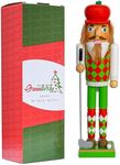 Ornativity Golf Player Christmas Nutcracker – Red and Green Wooden Golfer with Club and Ball Xmas Themed Holiday Nut Cracker Doll Figure Toy Decorations 15"