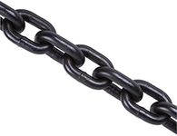 Plastic Chain Barrier 5 M x 6MM, Durable Plastic Link Chain, Decorative Garden Decking Barrier Health Safety Fence (Black)