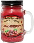 Our Own Candle Company, Cranberry Scented Mason Jar Candle, 100 Hour Burn Time, 13 Ounces