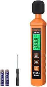 BOBOVAV Decibel Meter Sound Level Reader, Portable with 30-130dB Range, 125ms Fast & 1s Slow Response Modes, A-Weighted, Max/Min Hold, Low Battery Alert, for Home, Factory, Classroom, Noisy Neighbors