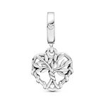 Pandora Heart Family Tree Dangle Charm - Sterling Silver Bracelet Charm Compatible Moments - Gift for Her - No Box