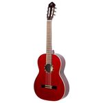 Ortega Guitars Red Concert Guitar Full Size - left-handed - Family Series - includes Gig Bag - mahogany / spruce top (R121LWR)