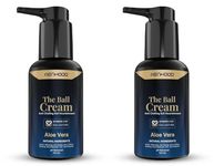 MENHOOD Ball Preserver | Anti-Chafing Balls Moisturizer for Men | Sweat Defense & Odor Control | Prevents From Irritation | Intimate Care Aloe Soothing Cream | Dermatologically Tested (Pack of 2)