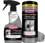 Weiman Stainless Steel Cleaner Kit - Removes Fingerprints, Residue, Water Marks, and Grease