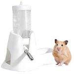 Small Animal Water Bottle with Stand, White Hamster Water Bottle, Guinea Pig Water Bottle, Leak-Proof Drinking Accessories for Cage, Easy to Clean Design