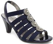 London Fog Nanci Dress Sandals Navy 9.5 M US