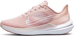 NIKE Women's Air Winflo 9 Sneakers, Pink Oxford White Barely Rose, 7 UK