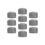 1/2" Cap Fitting, PIPE DECOR Black Malleable Iron Fittings Fit Standard 1/2 Inch Pipes, Nipples and Fittings, Regular Plumbing Applications and Vintage DIY Furniture, 10 Pack