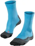 FALKE Women's TK2 Hiking Socks, Blue (Pacific Blue 6691), 9.5-10.5, 1 Pair