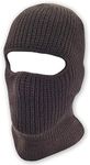 Double Layered Knitted One Hole Ski Mask - Assorted Colors Tactical Paintball Running (Brown)