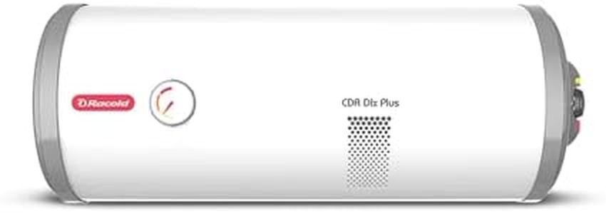 Racold CDR DLX Plus 35L Horizontal Energy Efficient Storage Water Heater(Geyser) with Free Standard Installation & Pipes|Temperature Display & Knob|Fits Under False Ceilings|Titanium Enameled Coating
