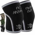 Iron Infidel Neoprene Knee Support Sleeves For Weightlifting & Powerlifting (7Mm Pair) For Men & Women-Knee Support Wraps For Weight Lifting,Squats,Fitness,Gym Workout,Crossfit(Large-Black)