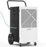 Waykar 155 Pints Commercial Dehumidifier with Pump, Drain Hose and Washable Filter Space up to 8000 Sq. Ft, for Basements, Industrial or Commercial Spaces - 5 Year Quality Coverage