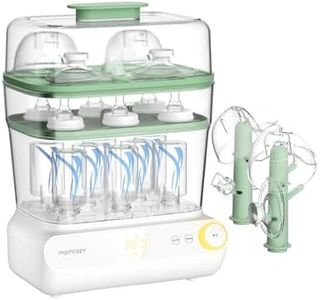 Momcozy 3 Layers Large Bottle Sterilizer and Dryer, Fast Sterilize and Dry, Universal Bottle Sterilizer for All Bottles & Breast Pump Accessories, Touch Screen & Auto-Off Bottle Sanitizer