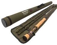 Snowbee Diamond 2 7 Wt. 4-Piece Fly Rod ,Olive Green 10 Ft - High-Performance Tri-Modulus Carbon Technology, 4 Piece Fly Rods & Matching Cotton Drill Rod Bag