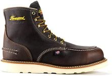 Thorogood 1957 Series 6” Waterproof Moc Toe Work Boots for Men - Soft Toe, Full-Grain Leather with Slip-Resistant Wedge Outsole and Shock-Absorbing Footbed