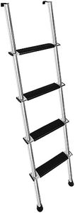 OUTPRIZE 57" RV Bunk Ladder, 4 Step Integrated Aluminum Camper Bunk Bed Ladder with Anti-Slip Rubber Foot Pads, Sliver