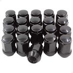 Wheel Accessories Parts 20 Pcs M14x1.5 14x1.5 Thread Bulge Acorn 35mm 1.38" Long Lug Nuts Black 3/4" 19mm Hex Fits 2010+ Chevy Camaro | Dodge Charger Challenger | 2014+ Ford Mustang