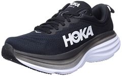 HOKA ONE ONE Women's Bondi 8 Running Shoes, Black/White, 5 UK