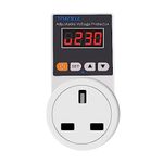 Automatic Voltage Protector Socket Switcher AC 220V Adjustable 16A Power Surge Protector UK Plug Socket Voltage Safe Refrigerator Protect