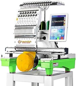 Smartstitch S-1501 Commercial Embroidery Machine with 15 Needles,14"x20" Embroidery Area,1200SPM Max Speed,12" Touch Screen, Wifi available, capable of embroidering on 3D Caps, Flat, T-shirt and more