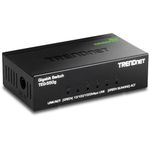 TRENDnet 5-Port Unmanaged Gigabit GREENnet Desktop Metal Switch, TEG-S50g,Ethernet Splitter, Ethernet/Network Switch, 5 x Gigabit Ports, Fanless, 10 Gbps Switching Fabric, Black