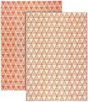 Relsy Outdoor Rug Waterproof Reversible Large 160 x 230 cm Garden Rug, Mango & Cream Triangle Area Rugs For Garden Outdoor Patio Rug, Camping Mat, Deck, Backyard, Picnic