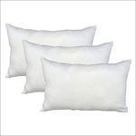 Set of 4-35cm x 50cm Hollowfibre Cushion New White Oblong Pad Inner Stuffer Pillow Polyester Insert Rectangle Hypoallergenic (Pack of 4 | 14" x 20")