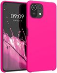 kwmobile Case Compatible with Xiaomi 11 Lite (5G) NE/Mi 11 Lite (5G) Case - TPU Silicone Phone Cover with Soft Finish - Neon Pink