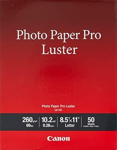 Canon LU-101 LTR(50) Luster Photo Paper Letter, 50 Sheets (LU-101 LTR)