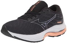 Mizuno Women's Wave Rider 26 Running Shoe, Odyssey Grey/Quicksilver, 7