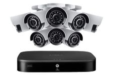 Lorex 4K Security Camera System, 8pcs H.265 Wired Bullet 4K Cameras with Person Vehicle Detection, 4K/8CH DVR Recorder with 2TB HDD for 24-7 Recording, Color Night Vision