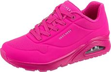 Skechers Women's Uno - Night Shades Trainers, Hot Pink Durabuck, 8 UK