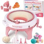BZVV Knitting Machine for SENTRO 48 Needles Smart Knitting Crochet Machine with Row Counter for Adults and Beginners, Knitting Board Rotating Double Loom, Weaving Loom Machine Kit New Year