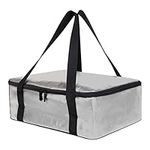 musbus 灰色1层烤盘Insulated Casserole Carrier Bag - Casserole Dish Carrier, Hot & Cold Food Carry Bag Potluck Parties, Lasagna Holder Tote for Picnics,Beaches,Traveling or Gifts, Fits 9”x13”