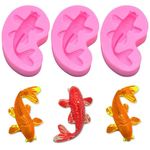 Small Size Koi Fish Fondant Mold (2.5"x1.4")- MoldFun Carp Fish Sugar Craft Silicone Mold for Cake/Cupcake Decorating, Gum Paste, Polymer Clay