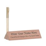 SHIVOM CRAFTS Wooden Custom Desk Nameplate For Office Table (wooden desk name plate-01)