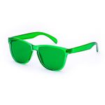 SEEKASTRO 2in1 Color Therapy Mood Sunglasses Migraine Glasses Relax Glasses Colored Lenses 99% UV Protection, Green, One Size Fits All