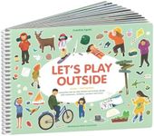 Let's Play Outside Sticker Book by Cupkin, Kids Sticker Book Gift, Activity Book for Children 2-6 Years, Toddler Travel Activity, 500+ Hand Drawn Stickers + 12 Sticker Scenes and Coloring Book Pages