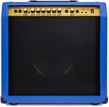 LyxPro 60 Watt Electric Guitar Amplifier | Combo Solid State Studio & Stage Amp with 10” 4-Ohm Speaker, Custom EQ Controls, Drive, Delay, ¼” Passive/Active/Mic Inputs, Aux in & Headphone Jack - Blue