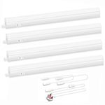 ENUOTEK Under Cupboard Kitchen Lights 4 Lamps, 4W 313MM Kitchen Lights Under Cabinet LED, Connectible 4000K Cupboard Lights with 2 Power Plug and Switch, with 50CM Connecting WireX4