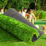 Artificial Grass Thick Turf 4 ft x 6 ft,1.38" Artificial Synthetic Fake Grass Rug, Indoor/Outdoor Realistic Turf Grass Lawn Mat for Dogs Pets, Patio, Landscape, Garden, Custom Size